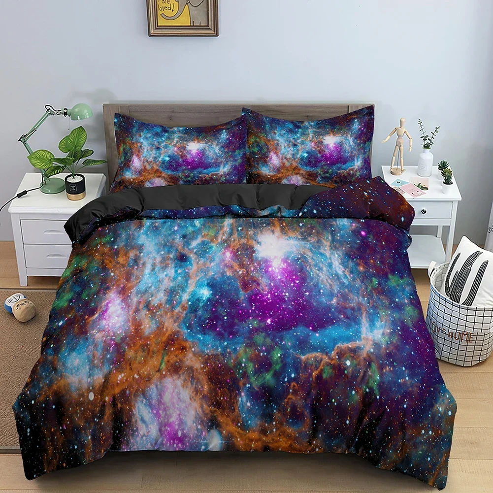 Galaxy Home Textiles - 高級新 3D プリント銀河宇宙快適な布団キルトカバー枕カバー寝具セット子供の寝室の装飾ホームテキスタイル