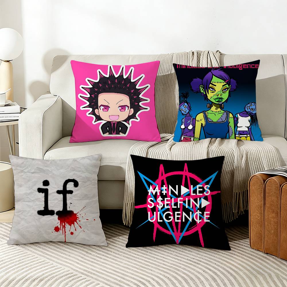 Jimmy Home Textiles - M-Mindless Self Indulgence Jimmy さまざまなサイズの正方形枕カバー 車用
