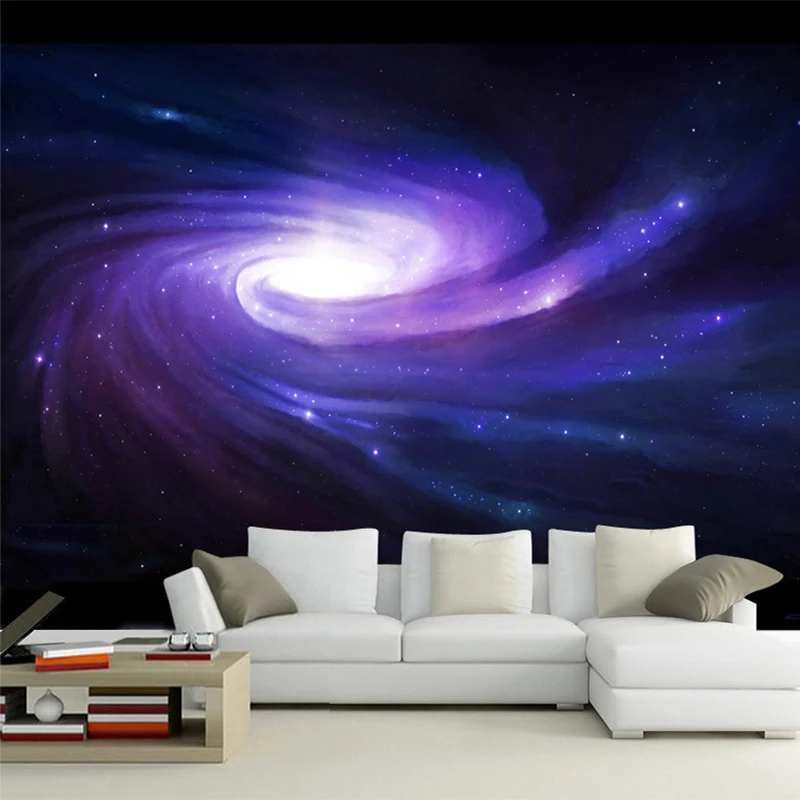 Galaxy Home Textiles - カスタム 3D 銀河宇宙壁壁画壁紙宇宙星惑星デザイン子供部屋寝室背景壁家の装飾