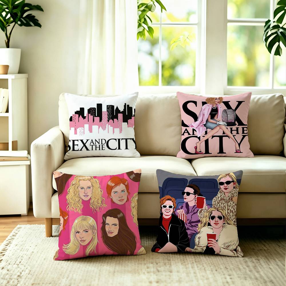 Home Textiles City - TVシリーズ「セックス・アンド・ザ・シティ」枕カバー正方形両面ソファクッションカバー寝室ベッドサイド枕