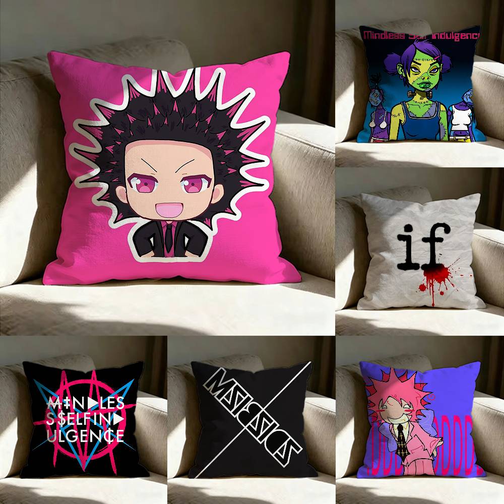 Jimmy Home Textiles - M-Mindless Self Indulgence Jimmy さまざまなサイズの正方形枕カバー 車用
