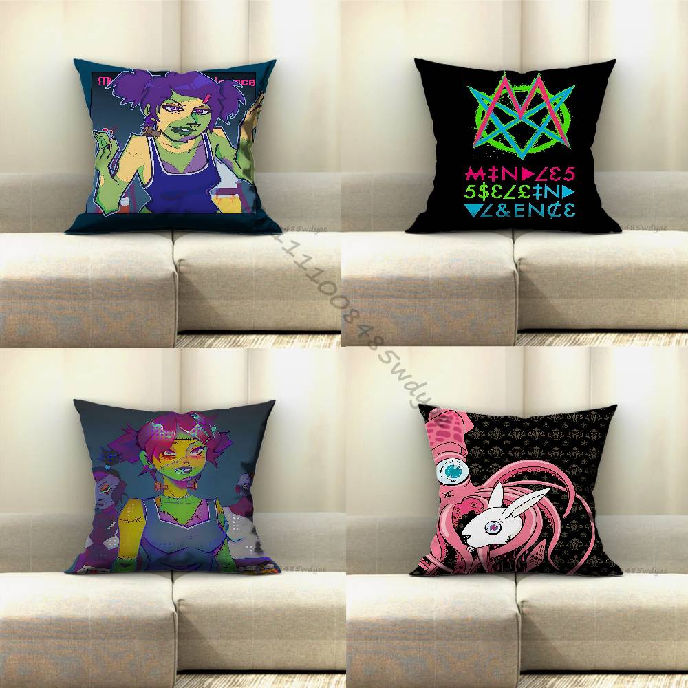 Jimmy Home Textiles - M-Mindless Self Indulgence ジミーピロー ソファシートチェア用 装飾/モダンな家の装飾プリント