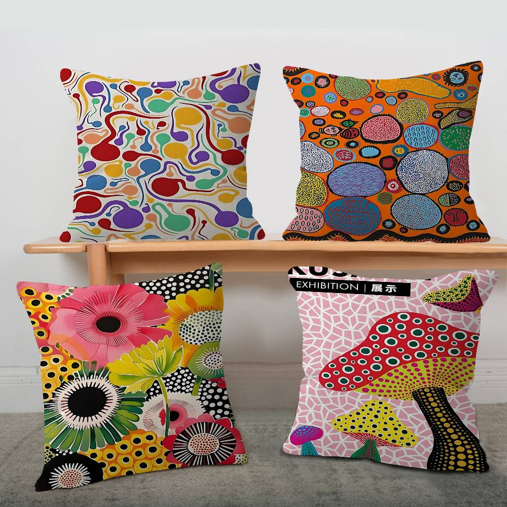 草間彌生アート展パンプキンフラワーピロークッションカバー枕カ - Home Textiles Exhibition のレビューと価格