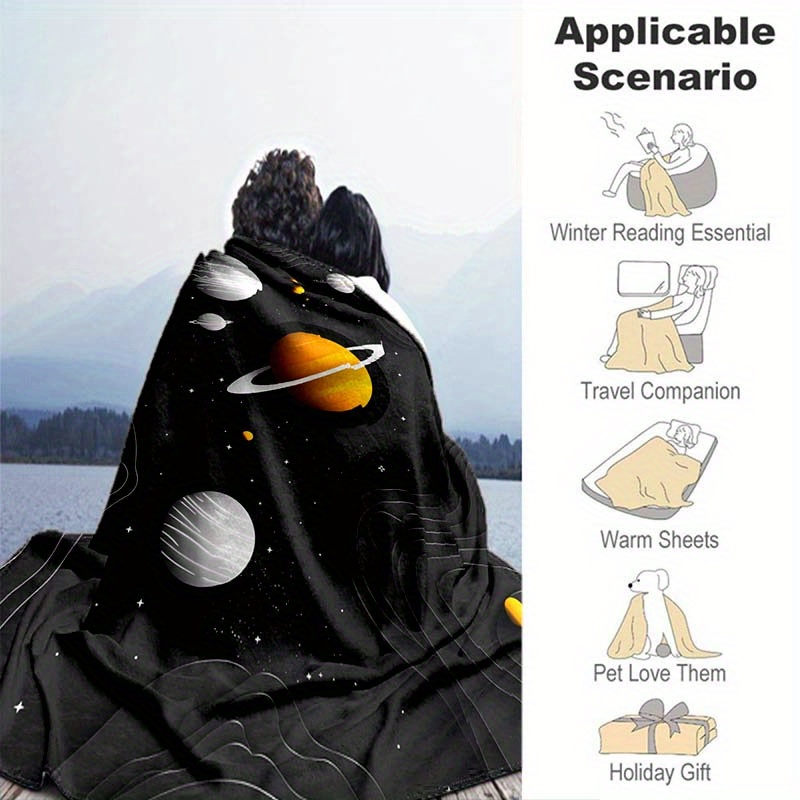 宇宙惑星フランネルスローブランケット 土星 太陽系 銀河 星 - Galaxy Home Textiles のレビューと価格