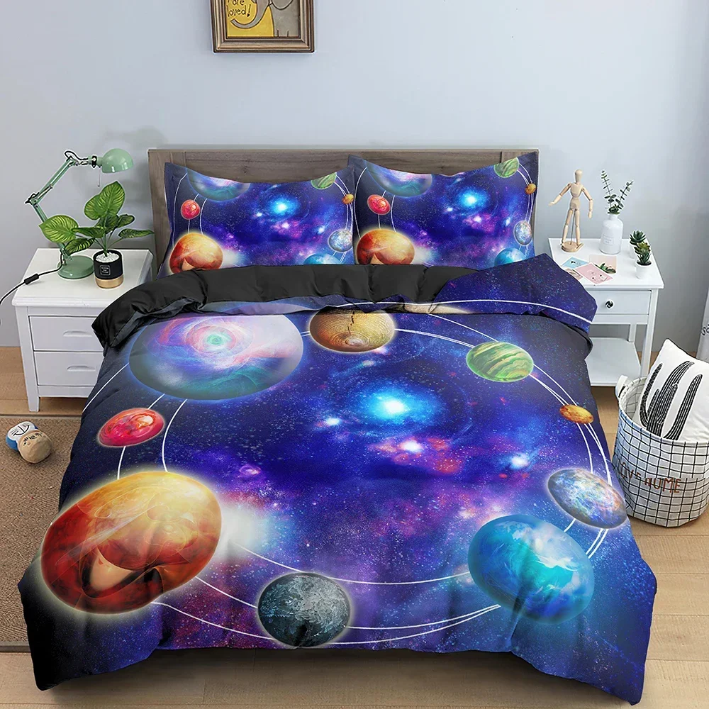 高級新 3D プリント銀河宇宙快適な布団キルトカバー枕カバー - Galaxy Home Textiles のレビューと価格