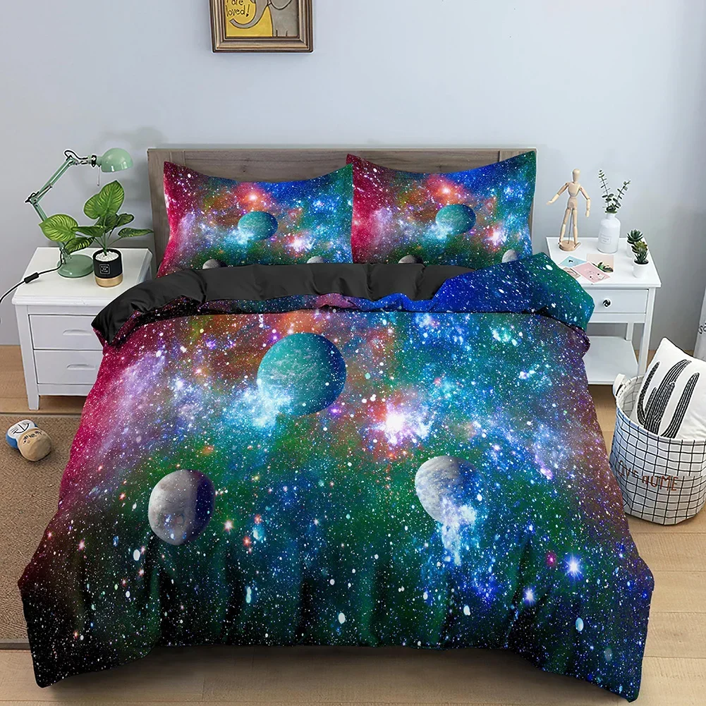 高級新 3D プリント銀河宇宙快適な布団キルトカバー枕カバー - Galaxy Home Textiles のレビューと価格
