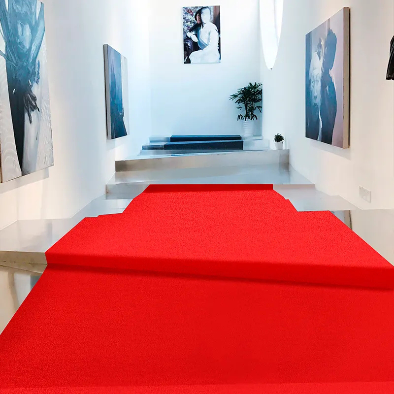 赤いウェディングカーペット 厚手素材 ステージ展示、開場式、 - Home Textiles Exhibition のレビューと価格