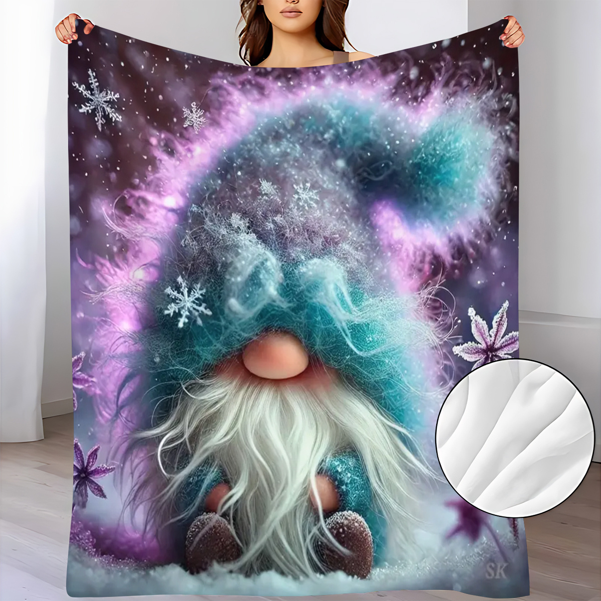 ギャラクシーグノームフランネルスローブランケット、キラキラ輝 - Galaxy Home Textiles のレビューと価格