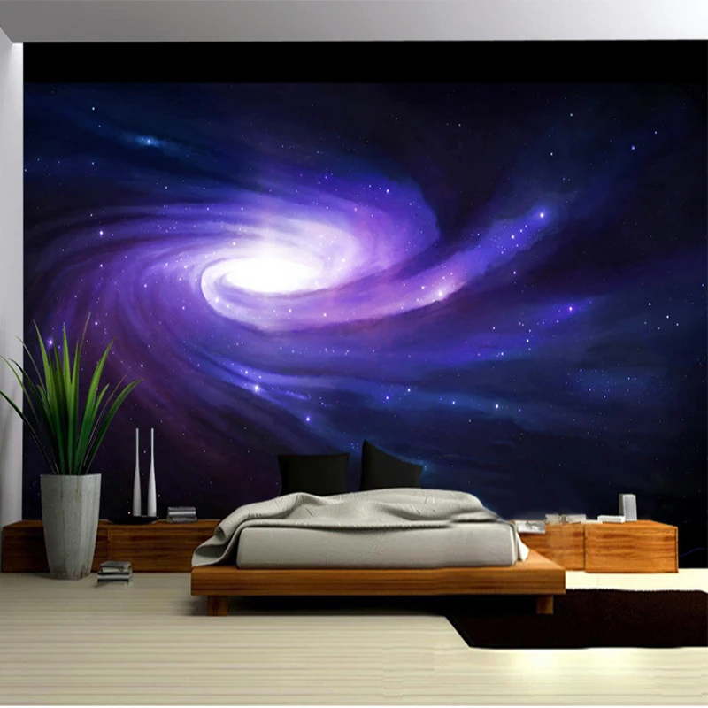 カスタム 3D 銀河宇宙壁壁画壁紙宇宙星惑星デザイン子供部屋 - Galaxy Home Textiles のレビューと価格