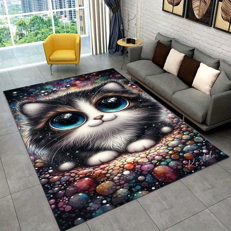 居心地の良い寝室用ギャラクシーキャットラグ - 宇宙をイメー - Galaxy Home Textiles のレビューと価格