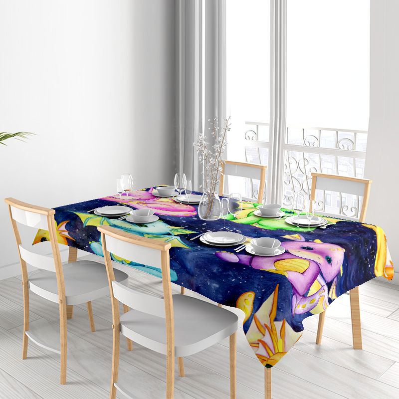 鮮やかなギャラクシーユニコーンテーブルクロス芸術的な宇宙をテ - Galaxy Home Textiles のレビューと価格