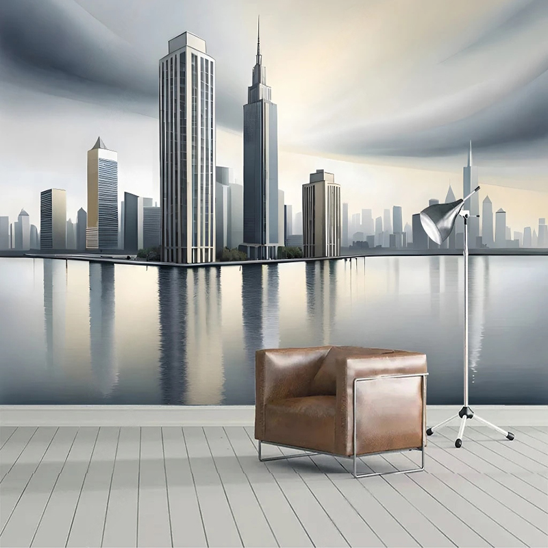 カスタム 3D 壁壁画幾何学的な風景抽象壁紙リビングルームの - Home Textiles City のレビューと価格