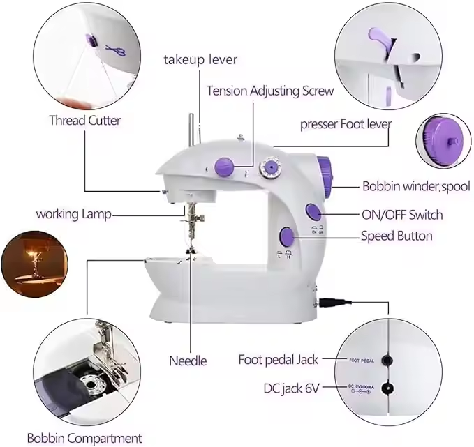 ミニ電動家庭用ミシン工場価格工業用ロックステッチウィッグ革用 - Home Textile Industry のレビューと価格