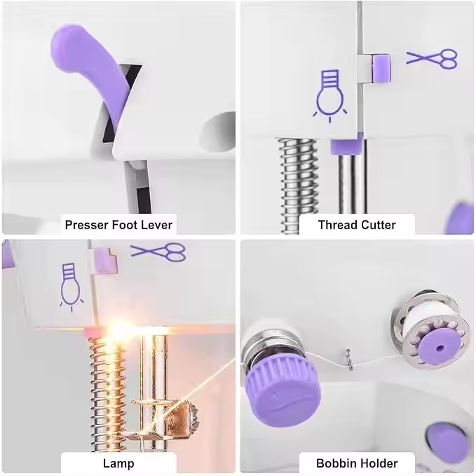 ミニ電動家庭用ミシン工場価格工業用ロックステッチウィッグ革用 - Home Textile Industry のレビューと価格